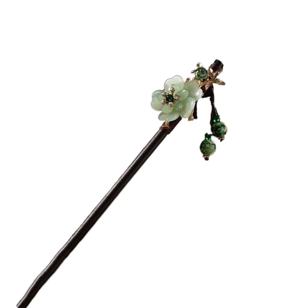 Disk Hair For Ladies Hair Accessories Flower Hair Sticks Wooden Hair Fork Chinese Style Hairpin