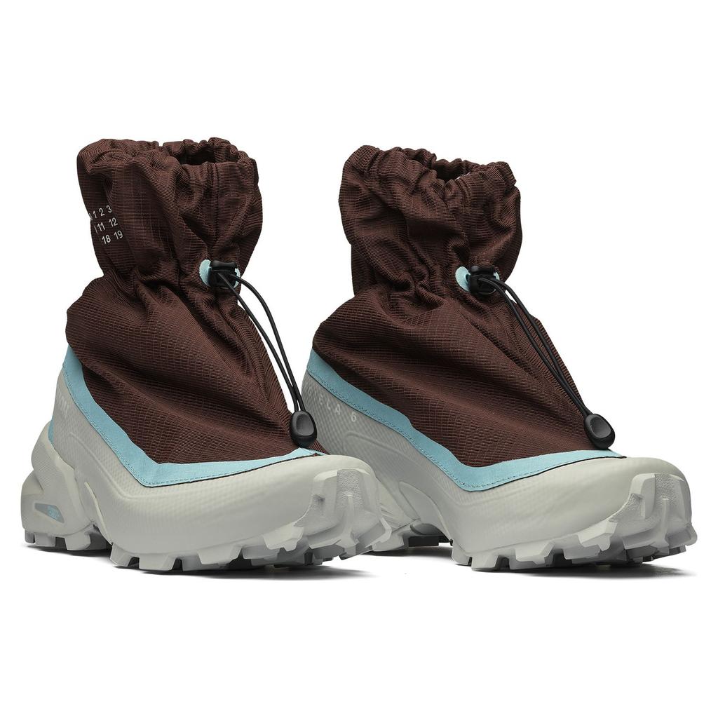 MM6 Maison Margiela X Salomon Cross Mid Outdoor Functional Sports Cushioning Lifestyle Shoes Unisex Sneakers Dark-Chocolate 474066