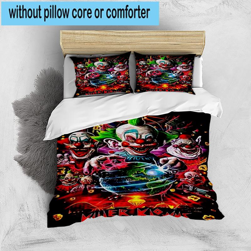 3PCS Clown Horror 3pcs Bedding,Including 3PCS Duvet Cover And 2pcs Pillowcases Perfect for Christmas,Ideal for Bedroom, Dormitory
