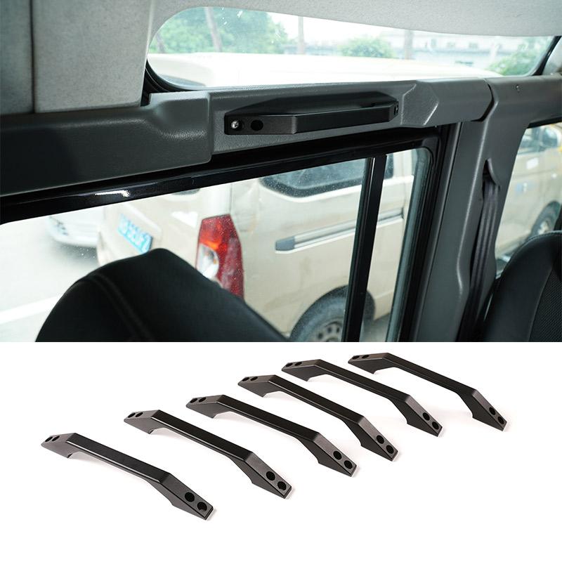 Для Land Rover Defender 90 110 2004-2018 Алюминиевый сплав Красный/Серебристый/Черный Ручка на крыше автомобиля Накладка Аксессуары для интерьера автомобиля
