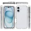 For iPhone 16 Case TPU+PC Full Protection Shockproof Phone Cover with PET Screen Guard
