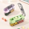 7-Day Portable Pill Organizer with Cutter Multi-Functional Moisture-Proof Medicine Storage Box Trendy Daily Health Management