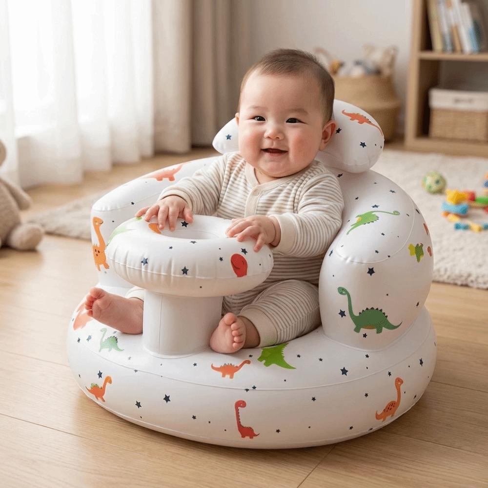 Detachable Tray Inflatable Baby Seat Lightweight Baby Sofa Portable Baby Chair  Bathing