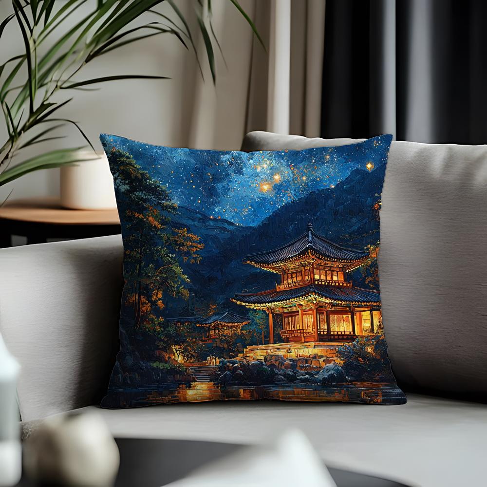 Fashion BBulguksa Templeer Cushion Cover Antidustmite Pillowcase Invisible Zipper Silky Short Plush Sofa Cushion Cover
