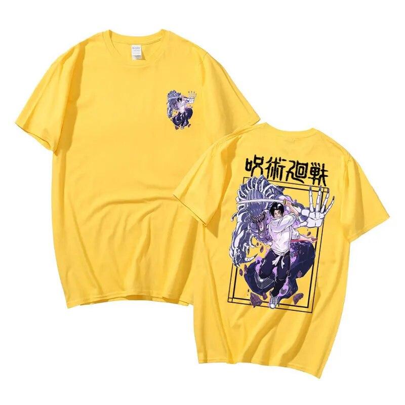 Anime Jujutsu Kaisen Yuta Okkotsu Graphic T-shirts Male Vintage Tshirt Short Sleeve Unisex Women Unisexga Cartoon Oversized T Shirt