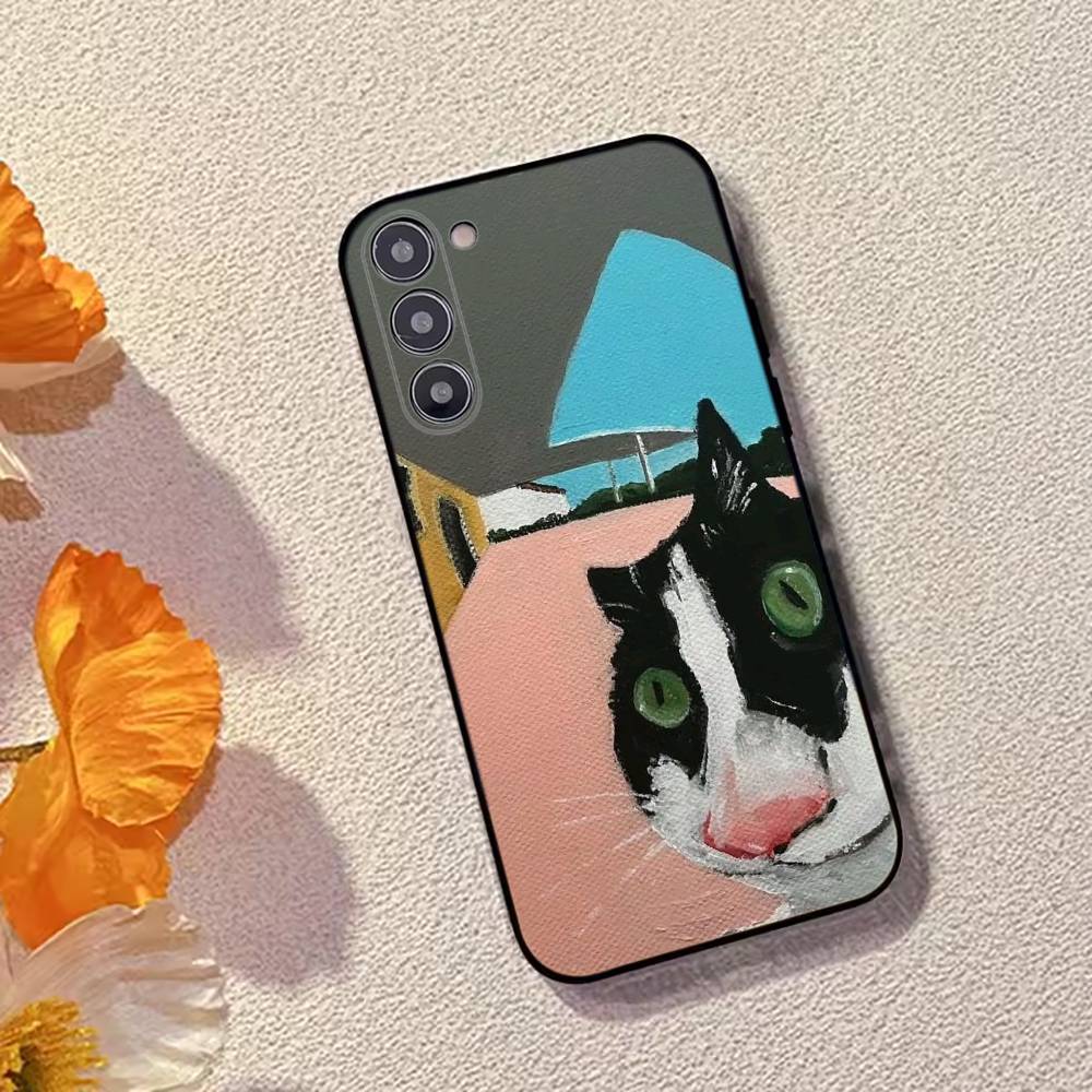 Кошачьи мемы F-Смешной милый чехол для телефона Samsung Galaxy A73,A72,A71,A70,A53,A52,A51,Мягкий силиконовый черный чехол