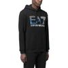Emporio Armani EA7 Весна-Лето 23 Худи с принтом из букв Повседневная толстовка Мужская толстовка Черный 3RPM13-PJLSZ-1200