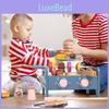 Simulation Barbecue Wooden Rack Cooking Family Interactive Children Toy Set