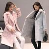 Winter Women Imitation Lamb Fur Deer Skin Velvet Medium Long Coat Female Loose Thick Warm Coat