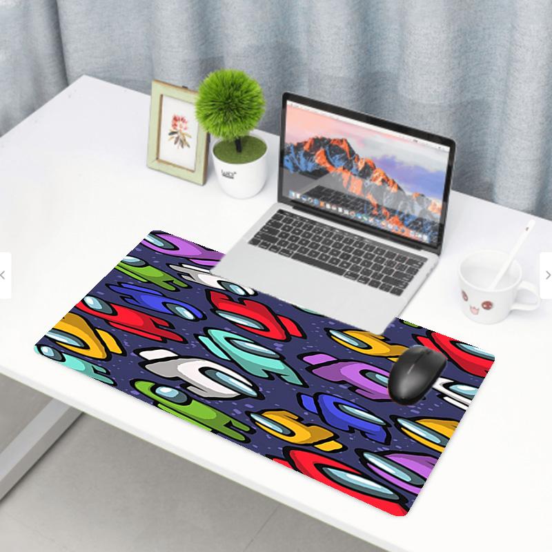 Among Us Print Mouse Pad, Anti‑Slip Desktop keyboard Mat, for PC Laptop Gaming Working Daily Use, Cool Festival Surprise Gift