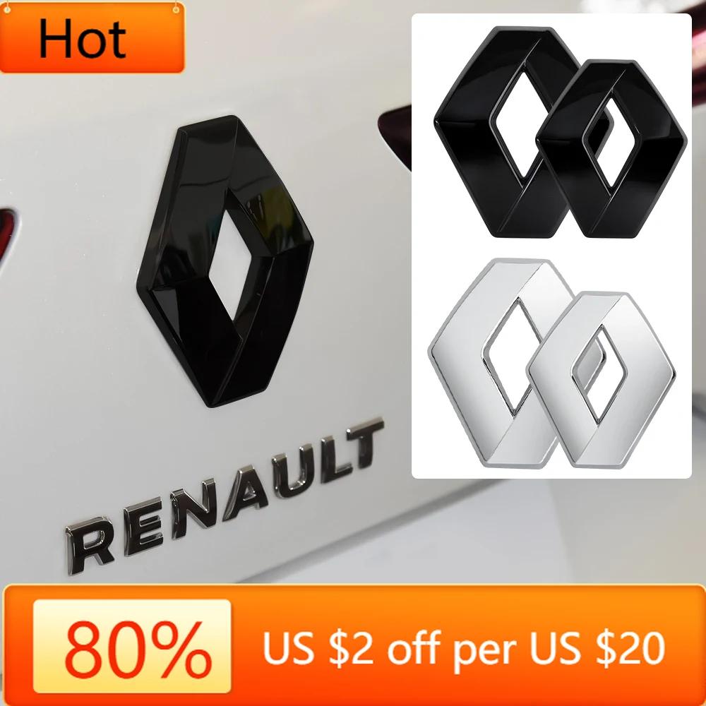 Interior Stickers 3D ABS Front Grille Rear Trunk Emblem Stickers For Renault Koleos Kadjar Captur Megane Talisman Espace Clio Z