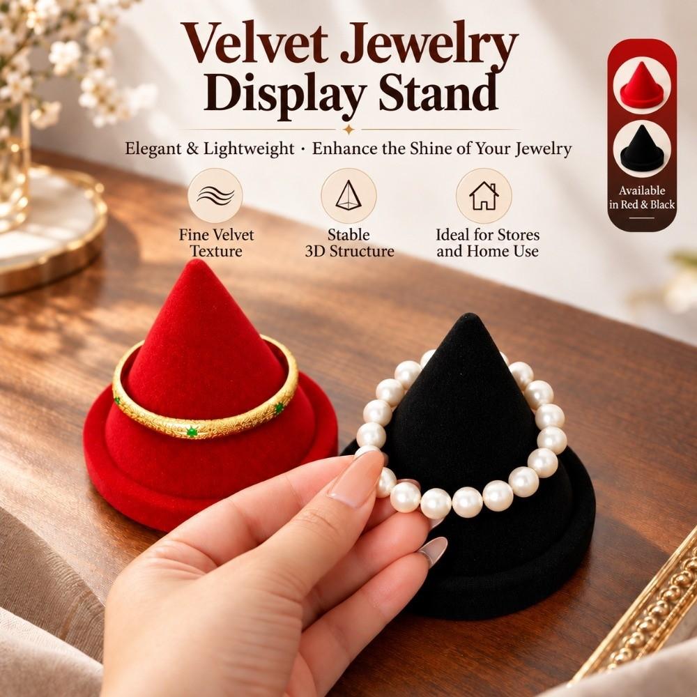 Cone Shape Bracelet Display Stand Red Black Color Jewelry Display Rack Jewelry Shop Counter