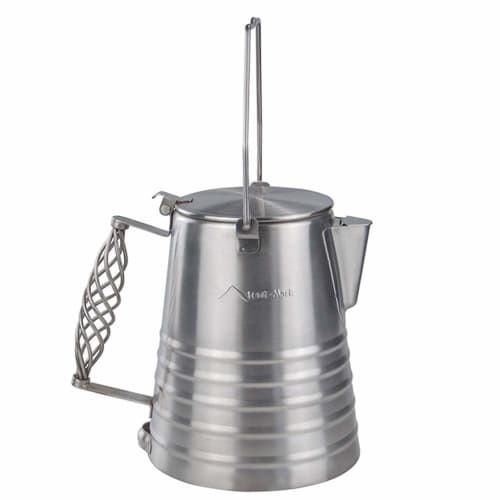 Tenmak Design Stainless Steel Kettle, 2.0L, for Outdoor Camping, Bonfire Use, Direct Fire, with Lid, Camp Cooking