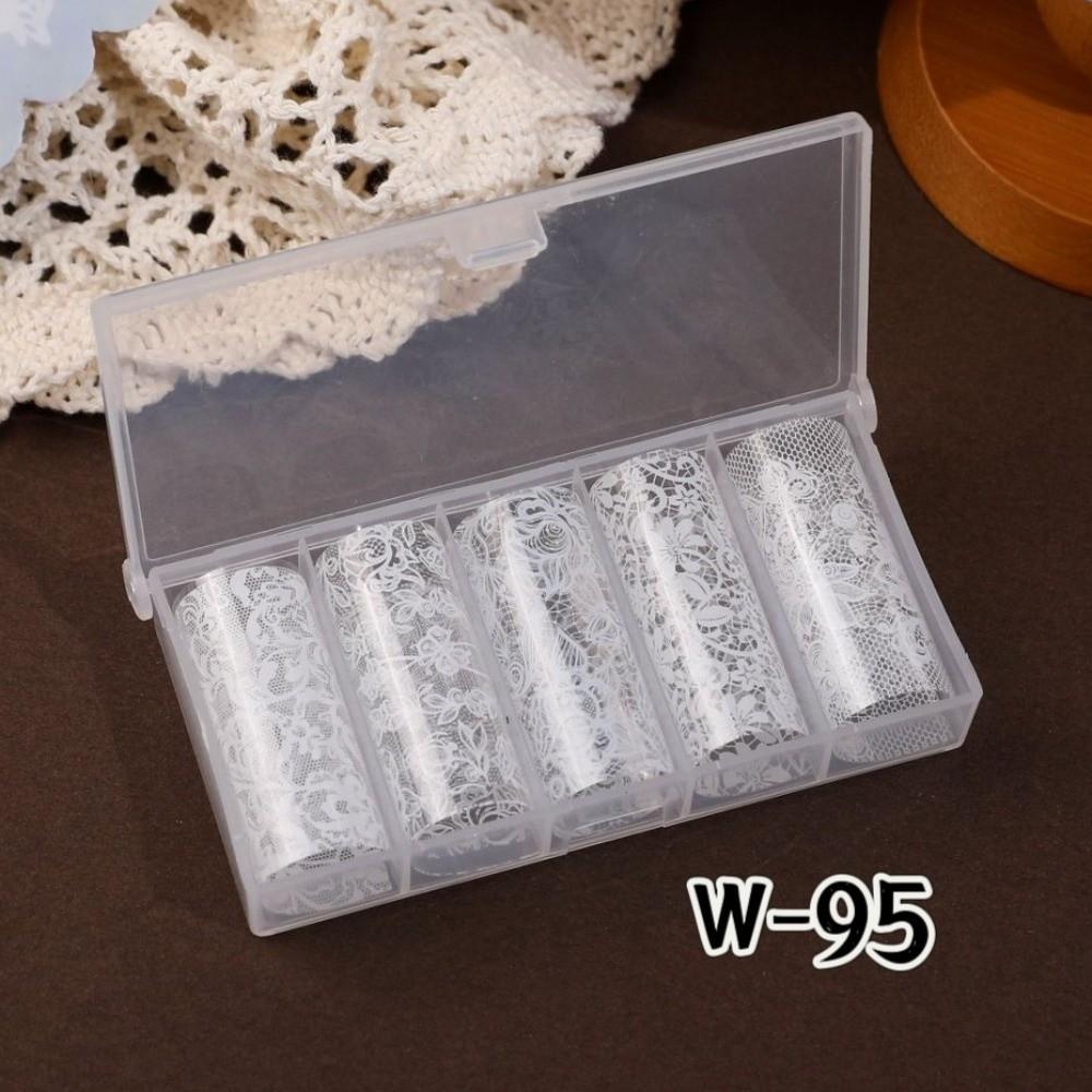 Laser Nail Stickers Black White Nail Decals Fashion Manicure Decals  Manicure DIY