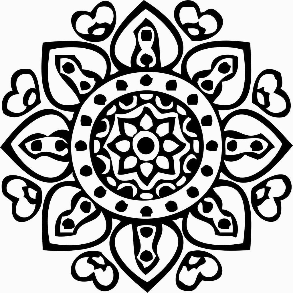 Printtoo Christmas Secret Santa Gift Round Wooden Rubber Stamp Цветочные мандалы Stamps-2