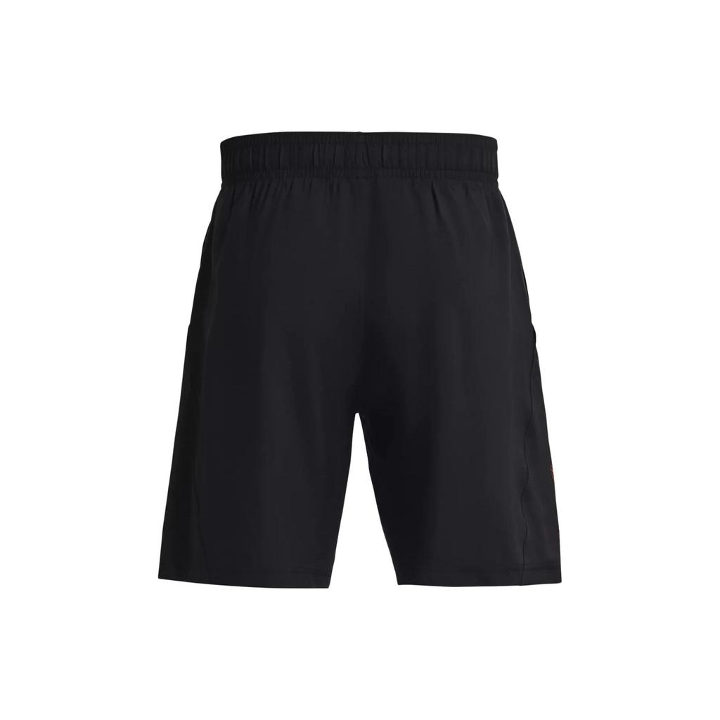 Under Armour Solid Color Elastic Waist Sports Woven Shorts Men Shorts Black 1377139-001