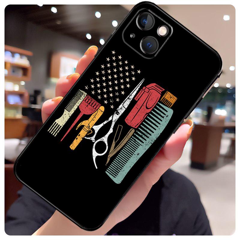 Кейс для инструментов парикмахера стилиста для iPhone 16 12 13 11 14 15 Pro Max Plus X XR XS 13 12 Mini Задняя крышка Capa