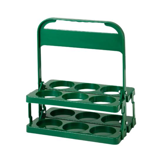 Пластиковая подставка для бутылок вина на 6 бутылок, складная подставка для напитков с ручкой, переносная корзина для хранения вина для бара, барбекю, пикника