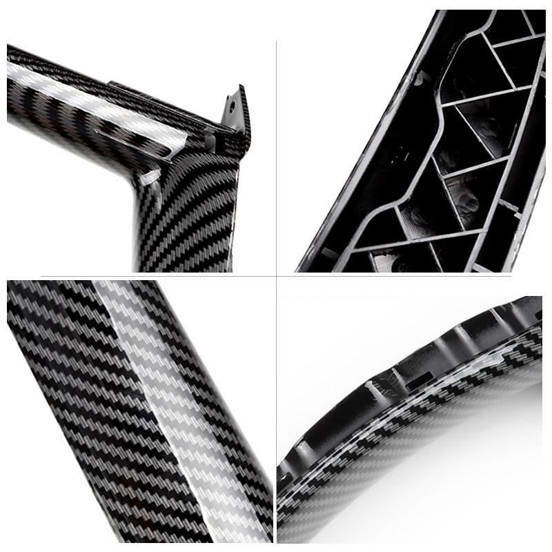For BMW X5 X6 F15 F16 2014 2015 2016 2017 Carbon Texture 3PCS Car Interior Door Handle Pull Replacement Cover