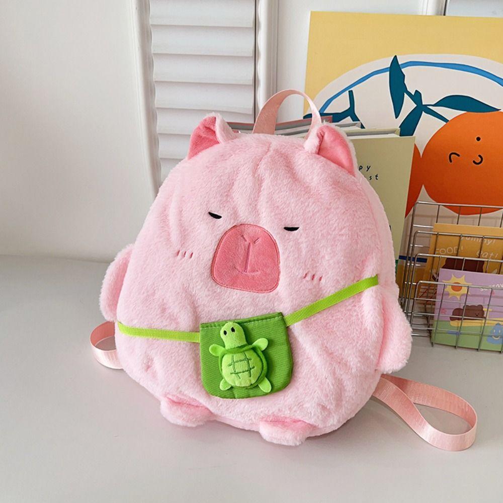Хранение Капибара плюшевая игрушка рюкзак большой емкости Капибала плюшевая школьная сумка детские игровые принадлежности