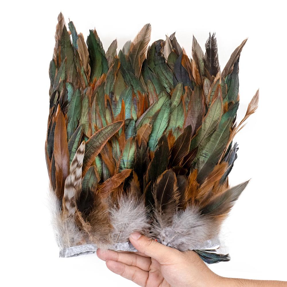 1 Meter Fluffy Natural Rooster Feather Trim Fringe Wedding Decoration Carnival Accessory Sewing Feather Ribbon 15-20 CM