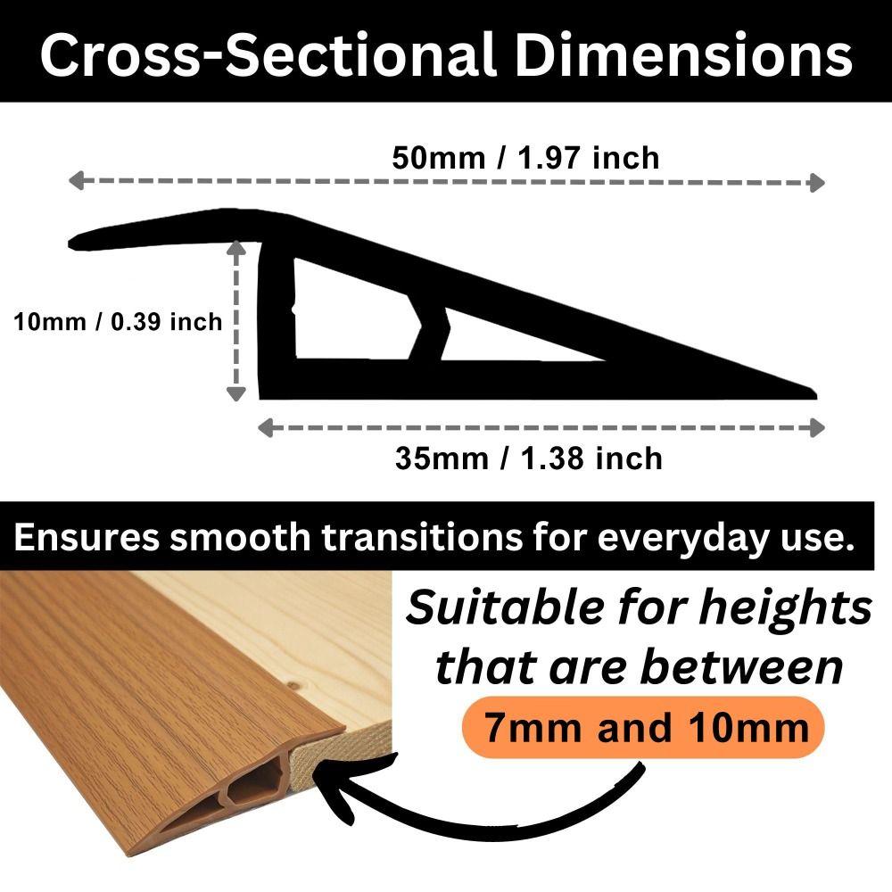 Durable Carpet to Tile Floor Transition Strip Wear-resistant Self Adhesive Edging Trim PVC 100cm Doorway Divider Strip Household