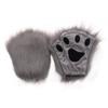 Half Finger Bear Paw Gloves Polyester Cat Paw Mittens Halloween Gloves  Cosplay
