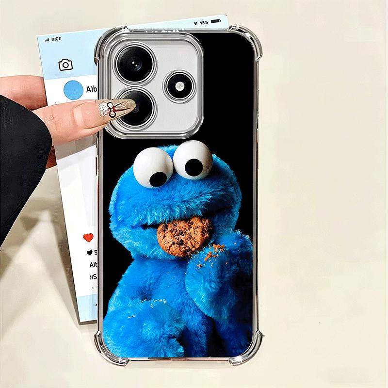 Sesame Street Cookie Soft Phone Case For Xiaomi Poco X7 X8 Pro Max X6 X5 X3 F8 Ultra F7 M8 M7 M5S Redmi 15C 15A 15 14C 13C 12C 1