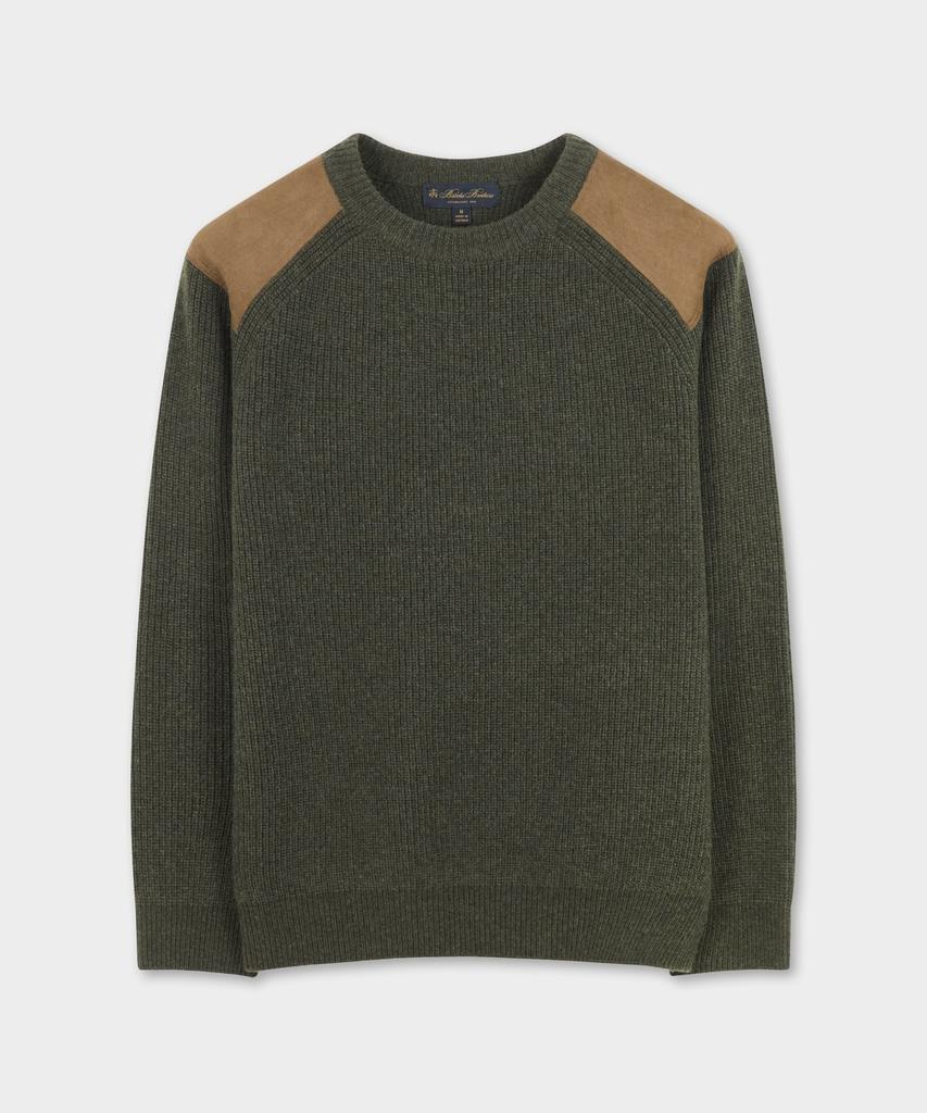 BROOKS BROTHERS [Heritage] Patch Pullover Sweater (Khaki) (Bbwrmhf412)