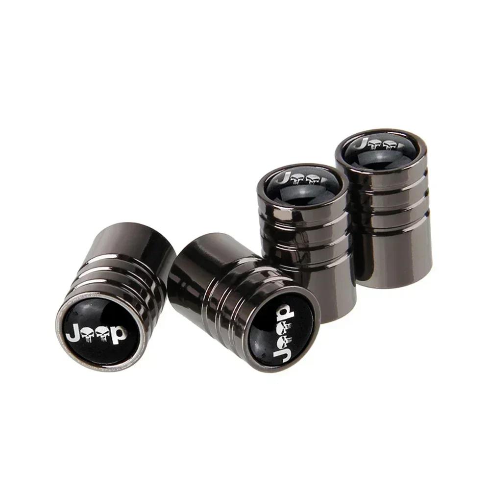 Для Jeep Колпачки клапанов шин автомобиля из сплава Пылезащитные для Jeep Wrangler Cherokee Renegade Compass TJ JK JL Grand Commander Liberty Acc