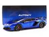 AUTOart 1/18 Scale Lamborghini Aventador SVJ Metallic Blue Finished Product 79174