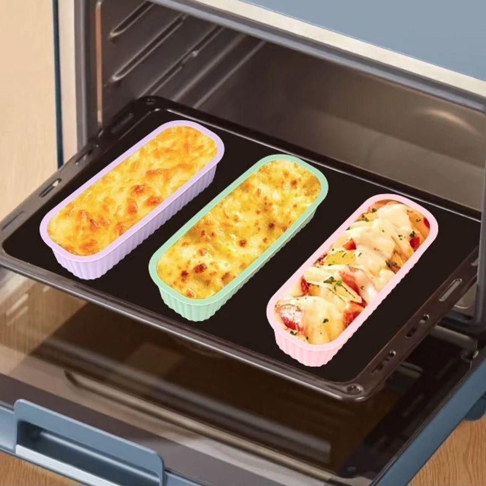 4Pcs Non-Stick Cake Mold Rectangular Toast Loaf Baking Tray  for Cake Bread
