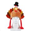 Creative Thanksgiving Turkey Hats Comfortable Roleplaying Photo Cap Plush Turkey Caps  Celebration