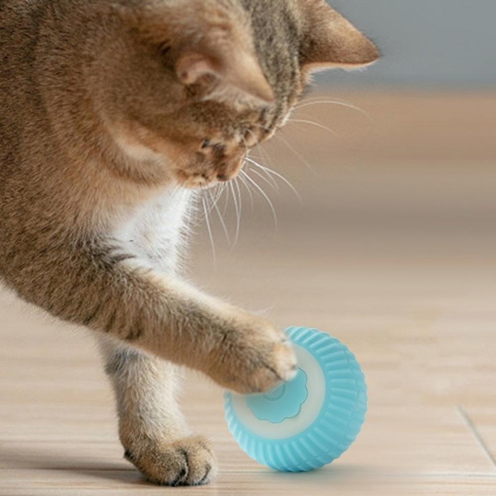 USB Rechargeable Smart Cat Rolling Ball Glowing Motion Ball Toys for Indoor