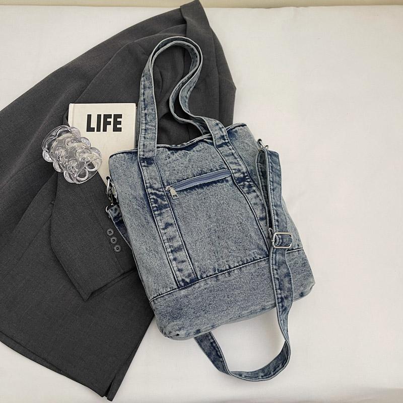Сумка-тоут из денима, женская сумка на плечо, винтажная сумка