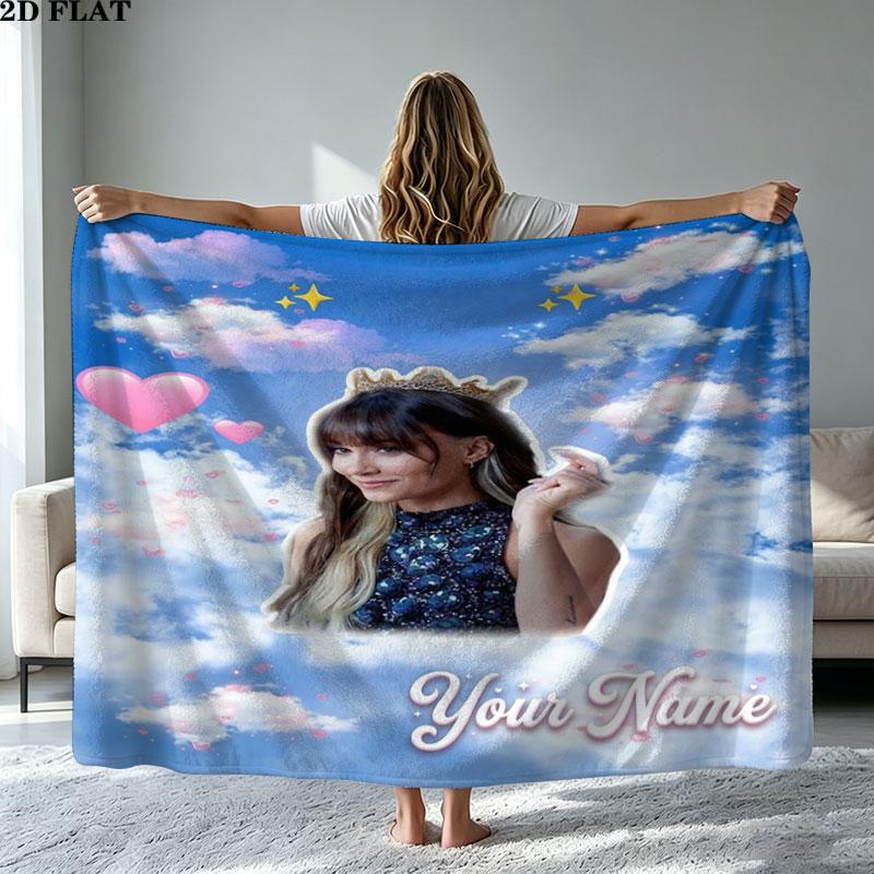 1PC Aitana Custom Name Patterned Flannel Blanket Suitable For All Seasons for Home Decor Warmth and Comfort Gifts Holiday Present