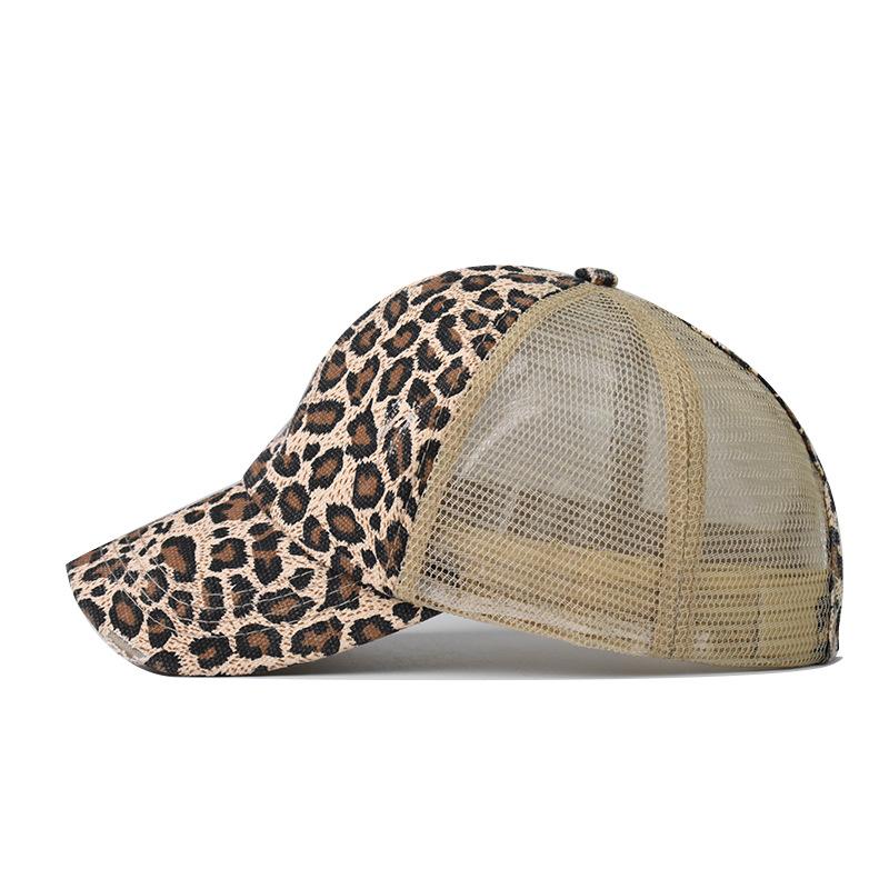 Бейсболка с леопардовым принтом и завязанным хвостом. Кепка для импортных товаров. Женская летняя, весенняя и осенняя кепка с солнцезащитным экраном. Однотонная кепка с козырьком.