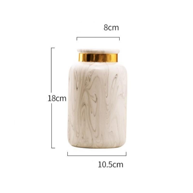 Керамическая ваза с золотым мрамором, скандинавская гостиная, ваза для сушеных цветов, украшение для дома, офисные настольные украшения