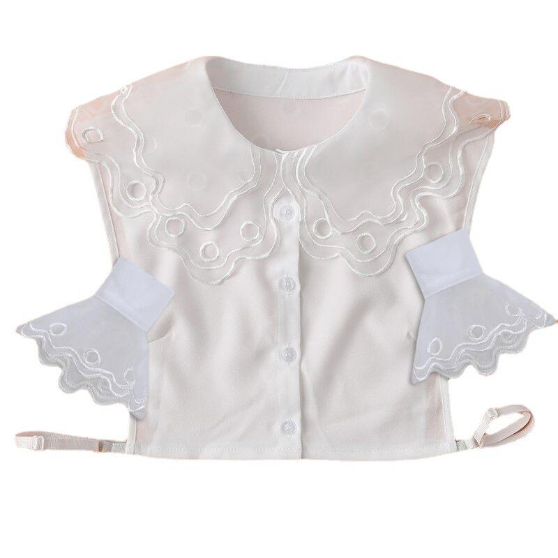 Men's Shirts Fake Collar Fake Cuff Sets Business Wear Detachable Collars+Fake Sleeve Womens False Collar Decorative