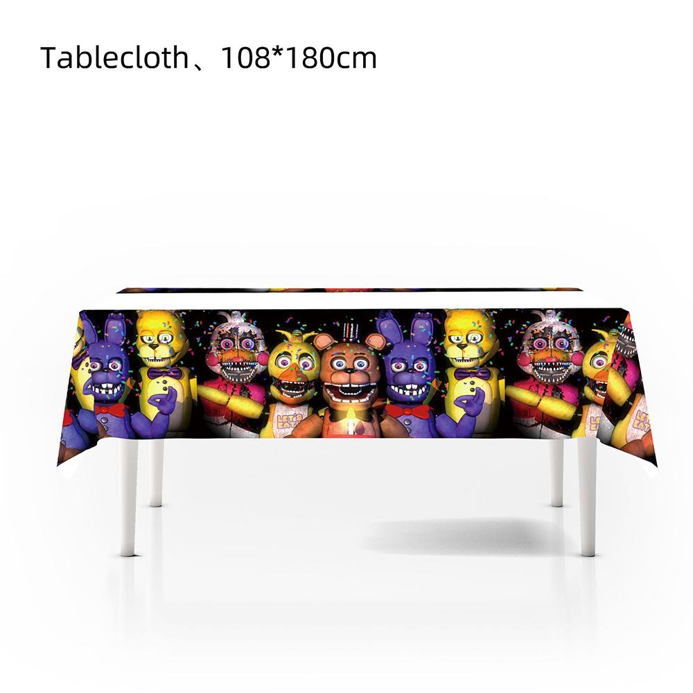 51 шт. Посуда Five Nights at Freddy's включает скатерти, тарелки, салфетки, чашки