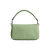 COACH Pillow 20 Flap Snap Closure Leather Crossbody Shoulder Bag Small Women's Silver with Light Pistachio