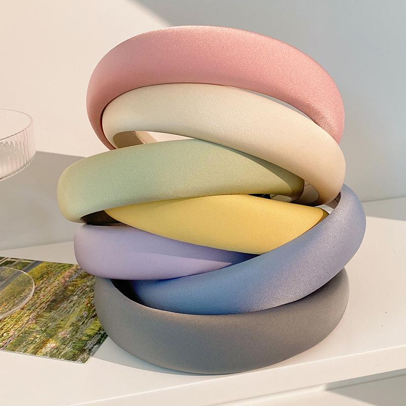 Женская высококачественная повязка на голову из губки 2023 года: Высокий головной убор с широкими краями, простая шпилька