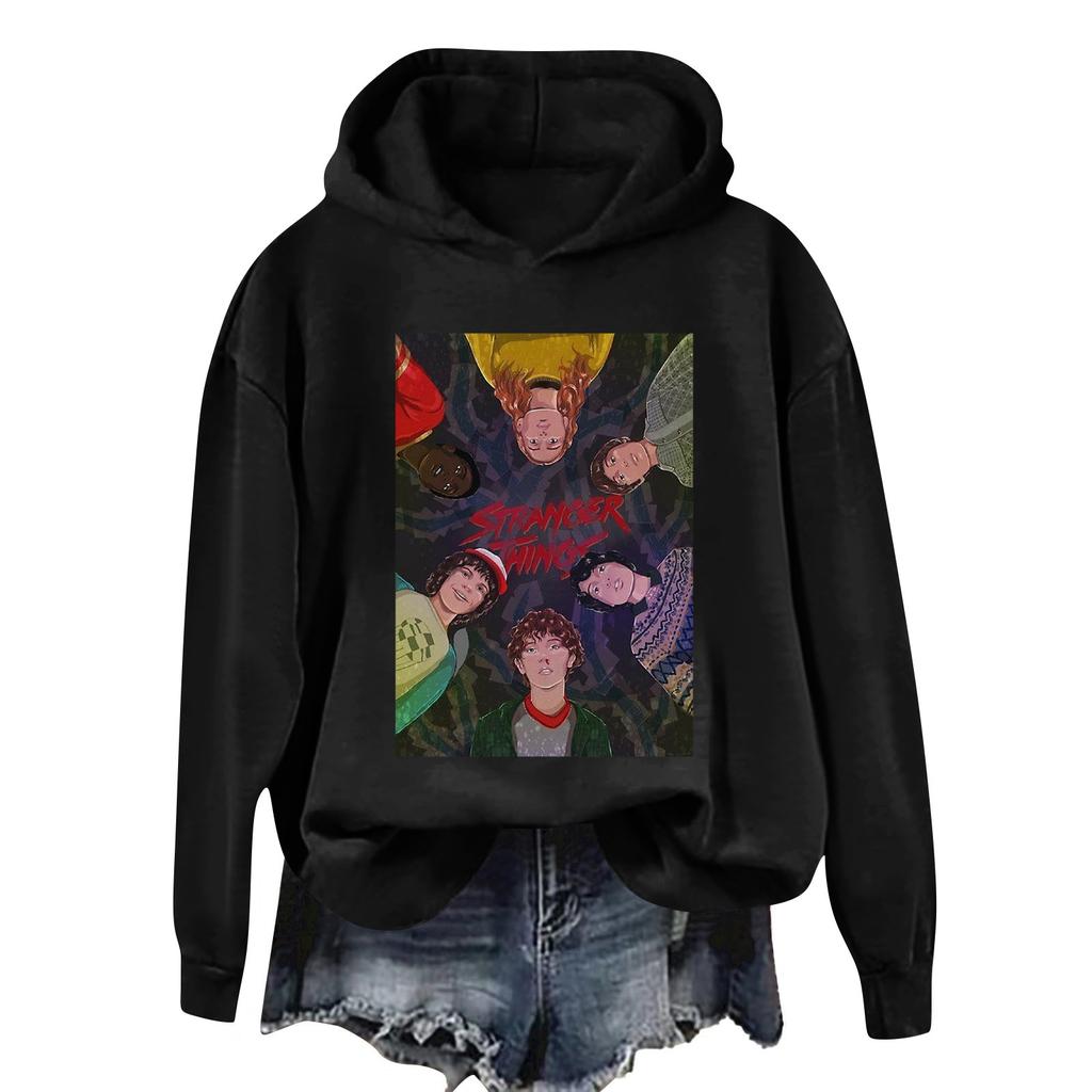 Women's And Men's Unisex Fashion Outfit Sweatsuit Printed Long Sleeved Casual Hooded Sweatshirt