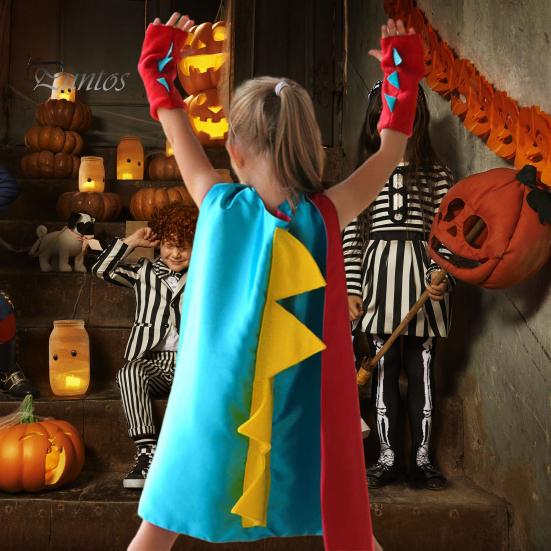 Костюмы Детский костюм накидки динозавра Тонкая работа Удобно носить Создать атмосферу Косплей Наряды для вечеринок на Хэллоуин Косплей