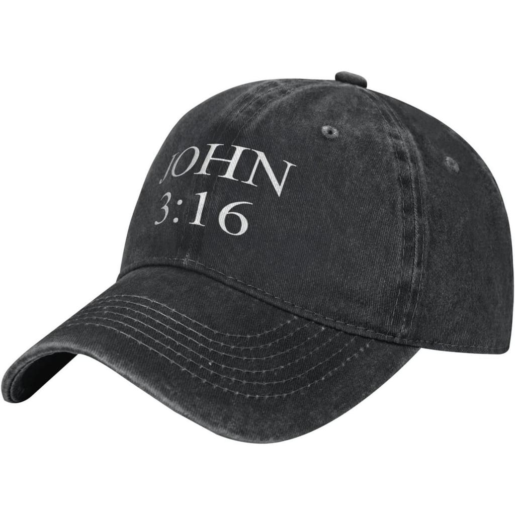 John Baseball Cap Washed Denim Adult Dad Hat Breathable Outdoor Casual Golf Cap