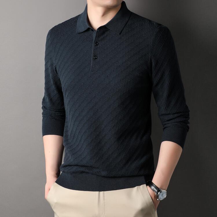 Осенне-зимний кардиган мужской деловой повседневный с лацканами с длинным рукавом поло мужской кардиган 6 шерстяной свитер свитер