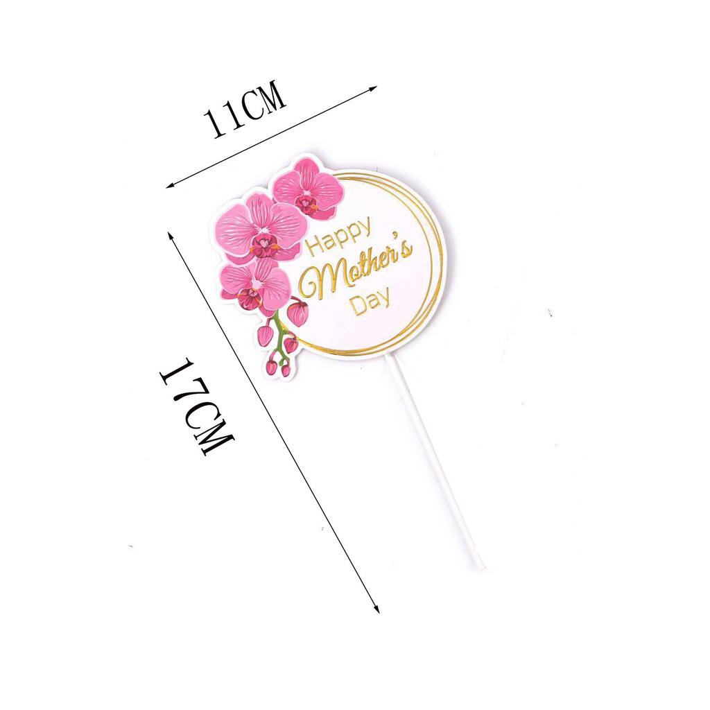 Украшение торта Лента Букет Цветы День матери Торт Вставка Открытка для выпечки