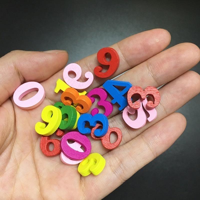 100 шт. деревянных букв, декоративный алфавит, английские буквы, украшения, деревянные цифры, детский инструмент для раннего обучения, скрапбукинг, ремесло «сделай сам»