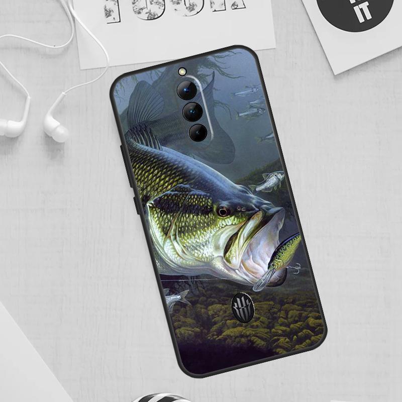 Bass Fishing Lake Fisherman Case For ZTE Nubia Red Magic 10S 8S 9S 8 9 11 Pro Plus 6 7 6S 7S 6R For RedMagic 10 Air Cover