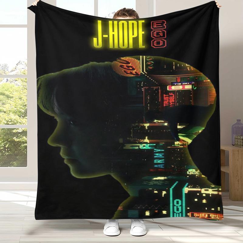 Чон Хосок J Hope Kpop B-BTS Фланелевое одеяло, Ультрамягкий теплый плюшевый плед для дома, спальни, кровати, дивана, офиса, кемпинга, подарок